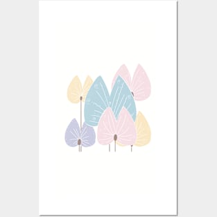 Pastel adorable lotus leaves Posters and Art